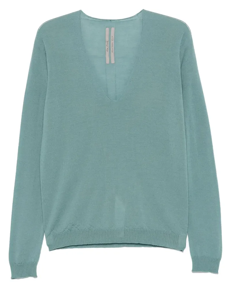 Rick Owens Strickoberteil mit V-Ausschnitt - Blau Blau