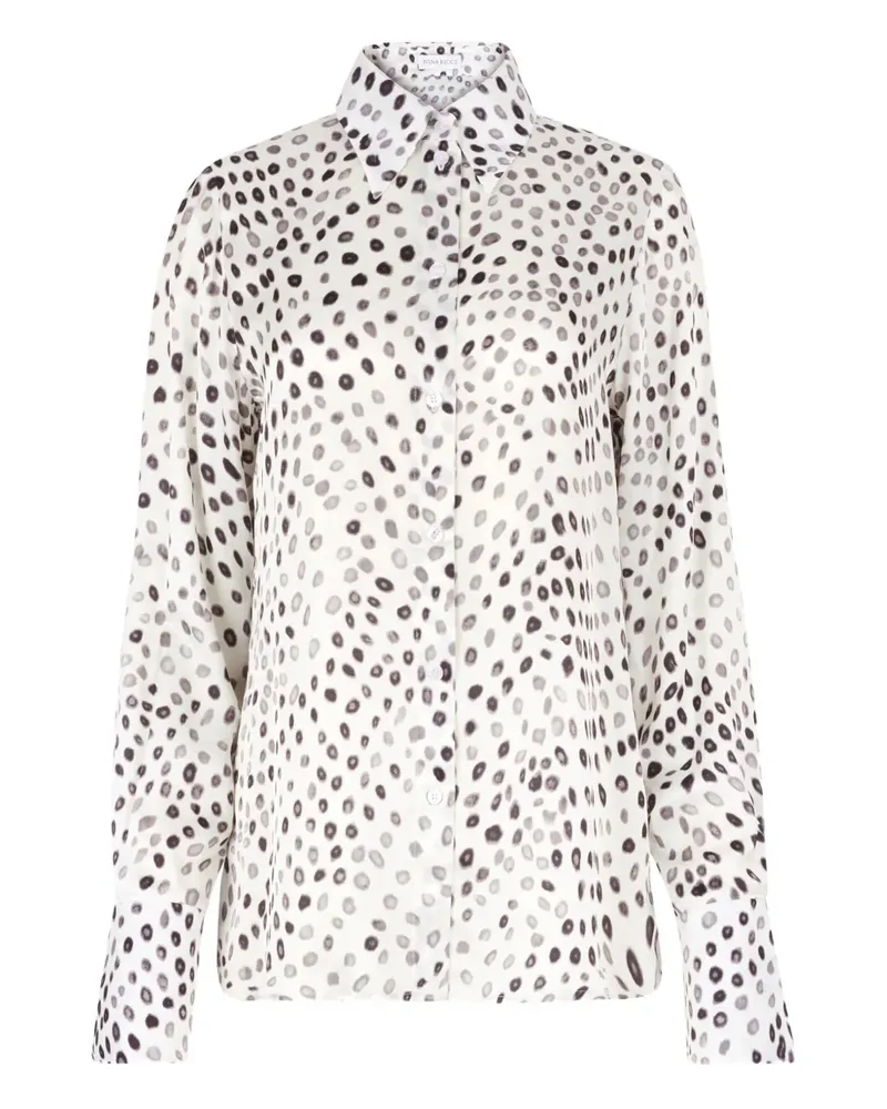 Nina Ricci Hemd mit Polka Dots - Weiß Weiß