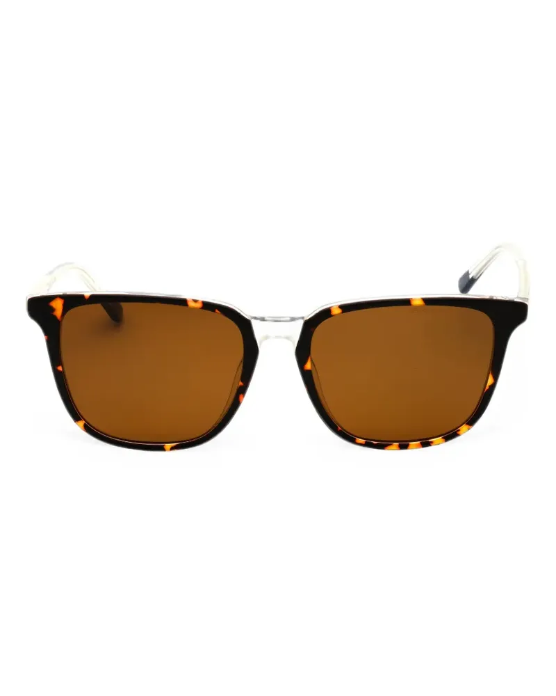 Gant tortoiseshell-effect rectangle-frame sunglasses - Gold Gold