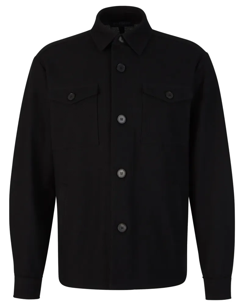 Harris Wharf London Hemdjacke aus Baumwolle - Schwarz Schwarz
