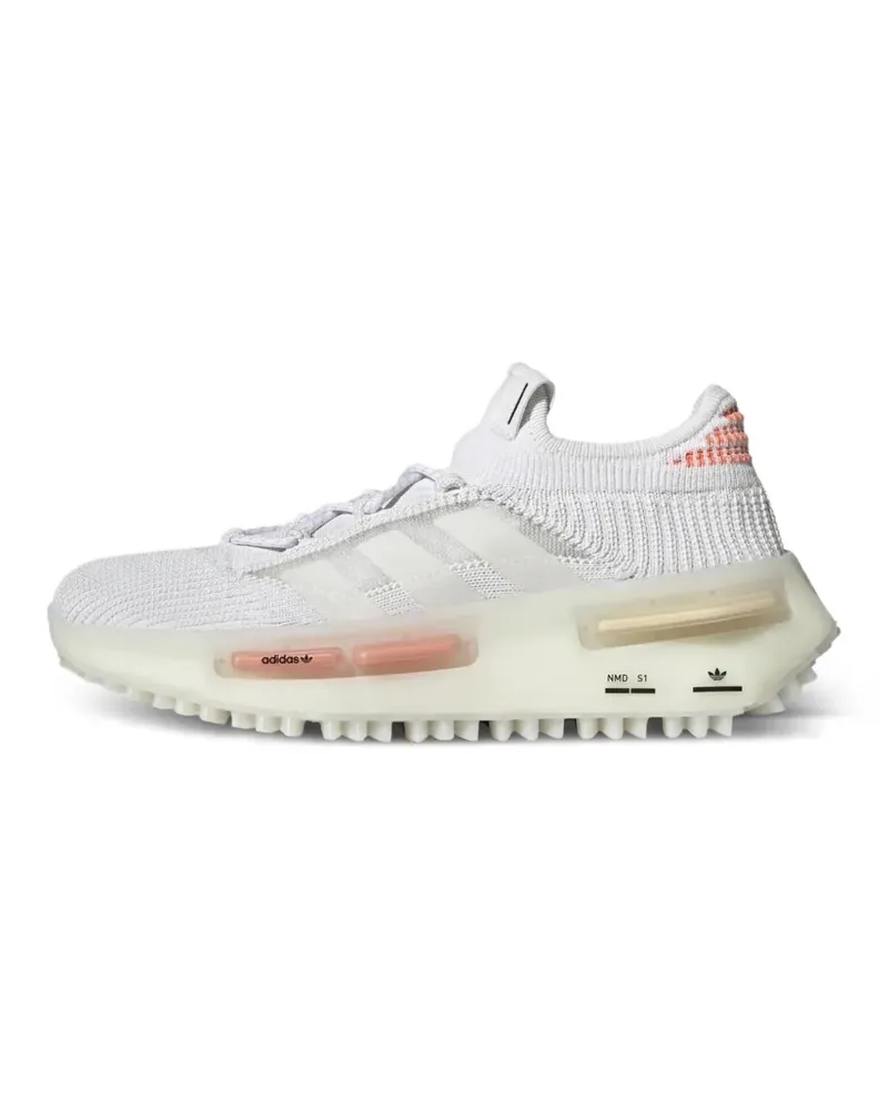 adidas NMD S1 Cloud White/Off White/Coral Fusion Sneakers - Weiß Weiß