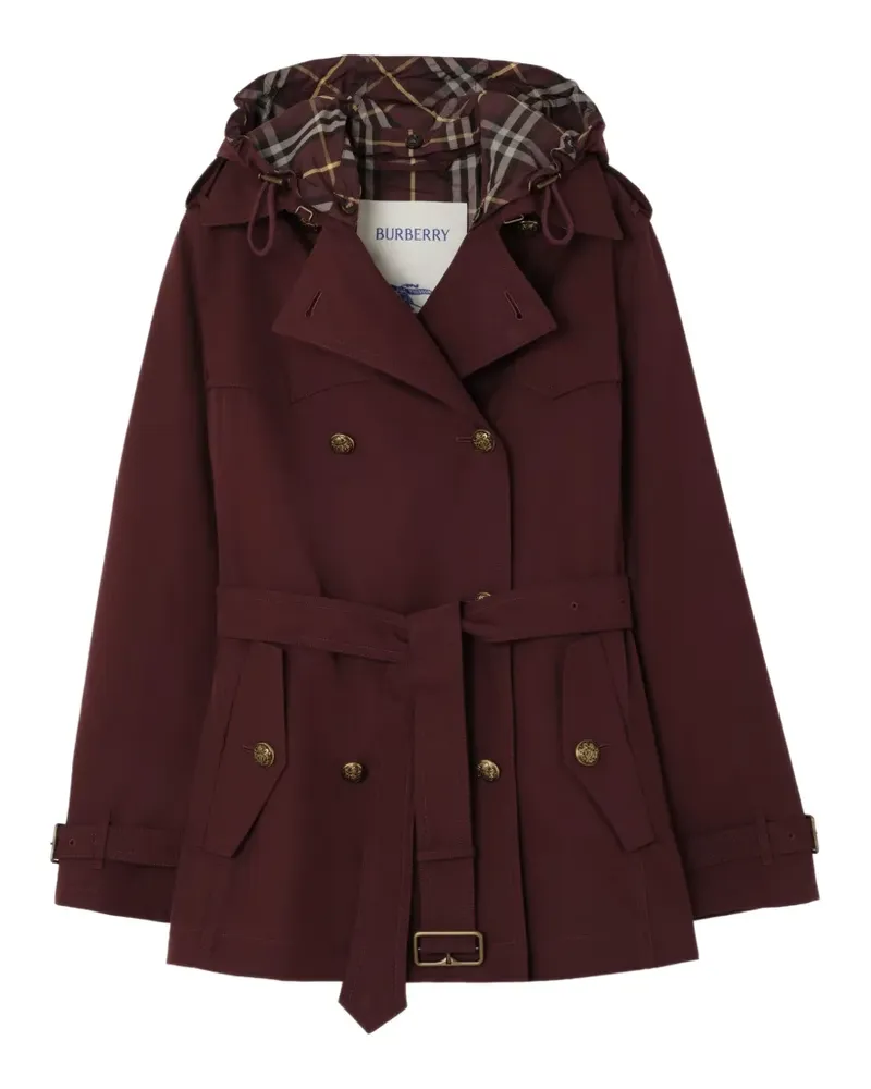 Burberry short tropical gabardine Foxfield trench coat - Rot Rot