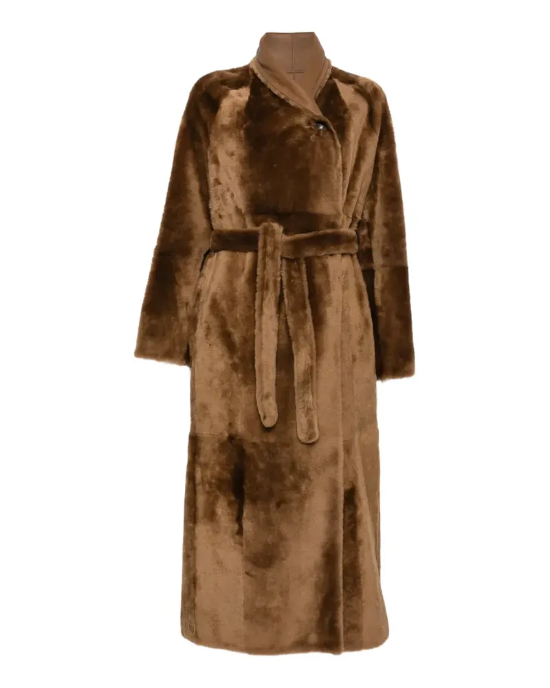 Yves Salomon Wendbarer Shearling-Mantel - Braun Braun