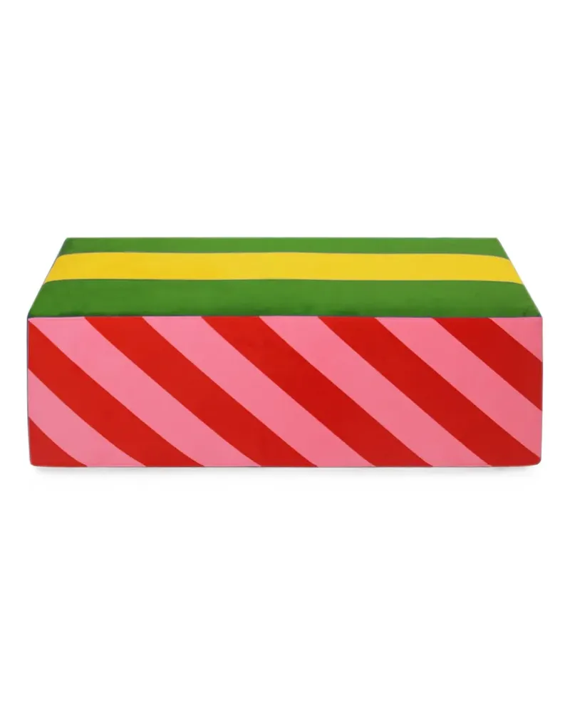 Qeeboo Gestreifter Attention Hocker - Rot Rot
