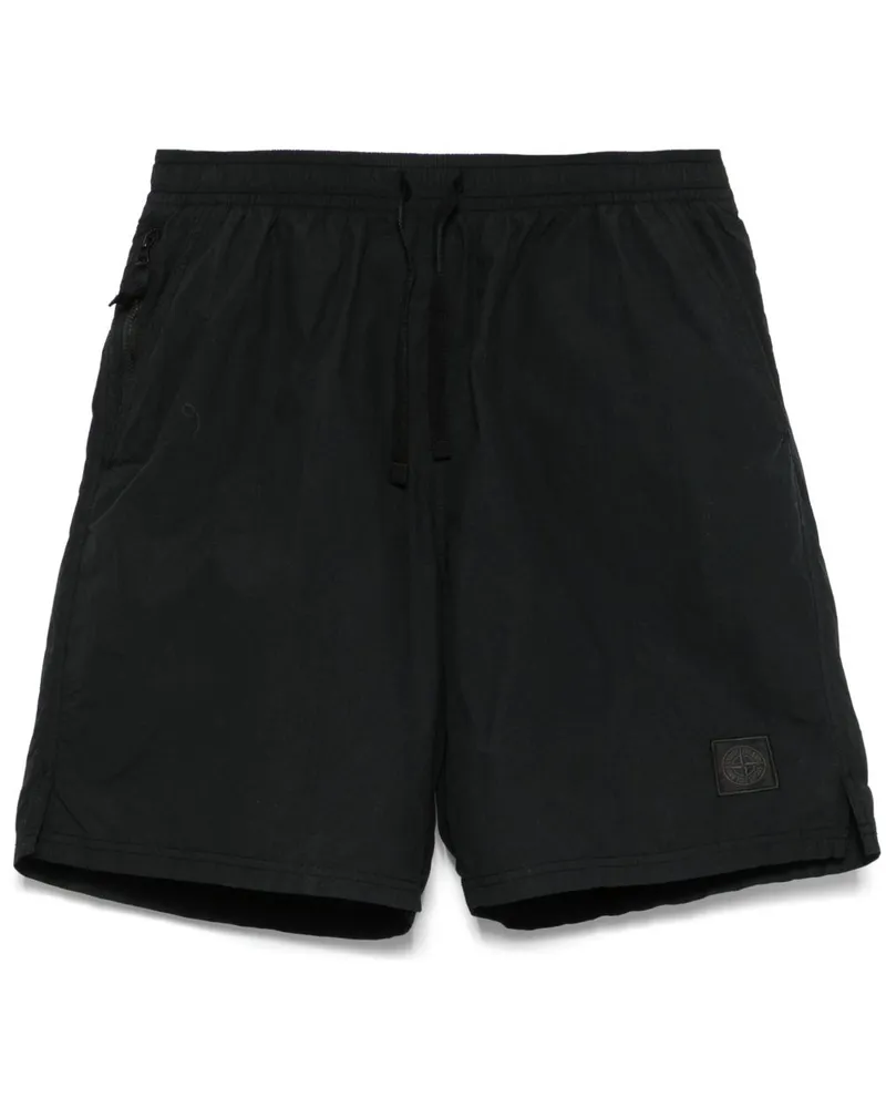 Stone Island Joggingshorts mit Kompass - Schwarz Schwarz