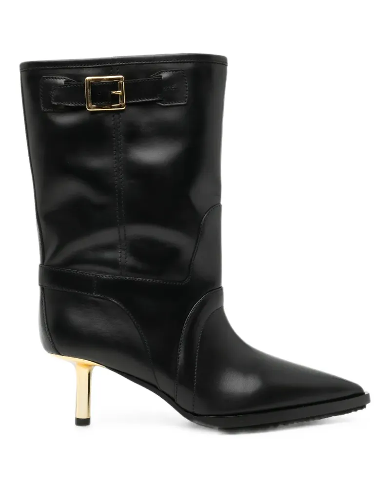 Sacai pointed-toe buckled ankle boots - Schwarz Schwarz