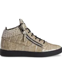 Giuseppe Zanotti Frankie Sneakers mit Kroko-Effekt Nude