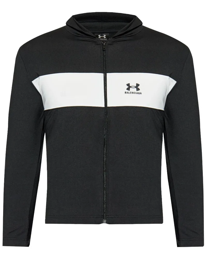 Balenciaga x Under Armour Hoodie mit Logo-Stickerei - Schwarz Schwarz