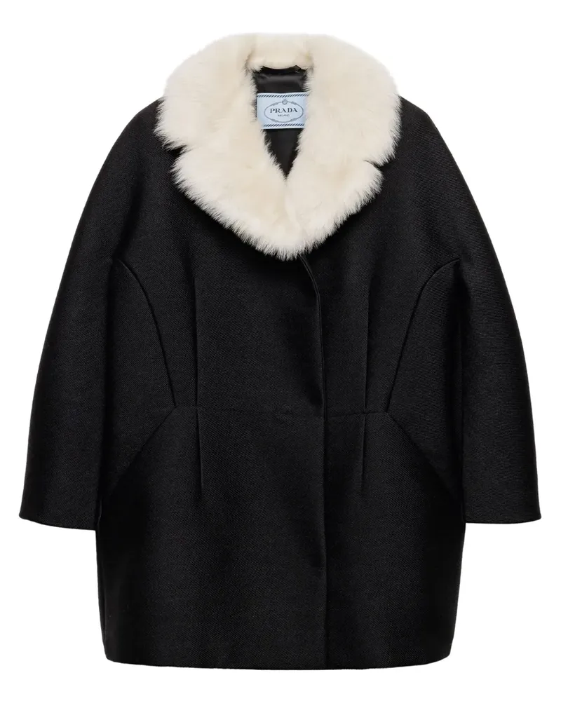 Prada Doppelreihiger Mantel - Schwarz Schwarz