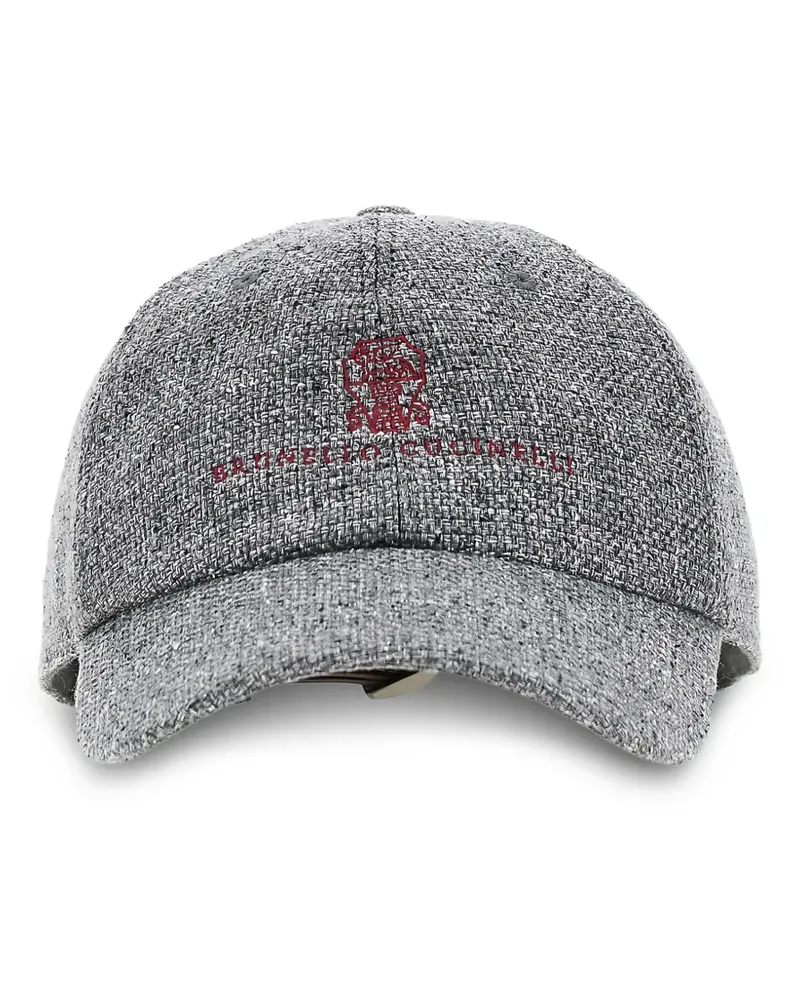 Brunello Cucinelli textured baseball cap - Grau Grau