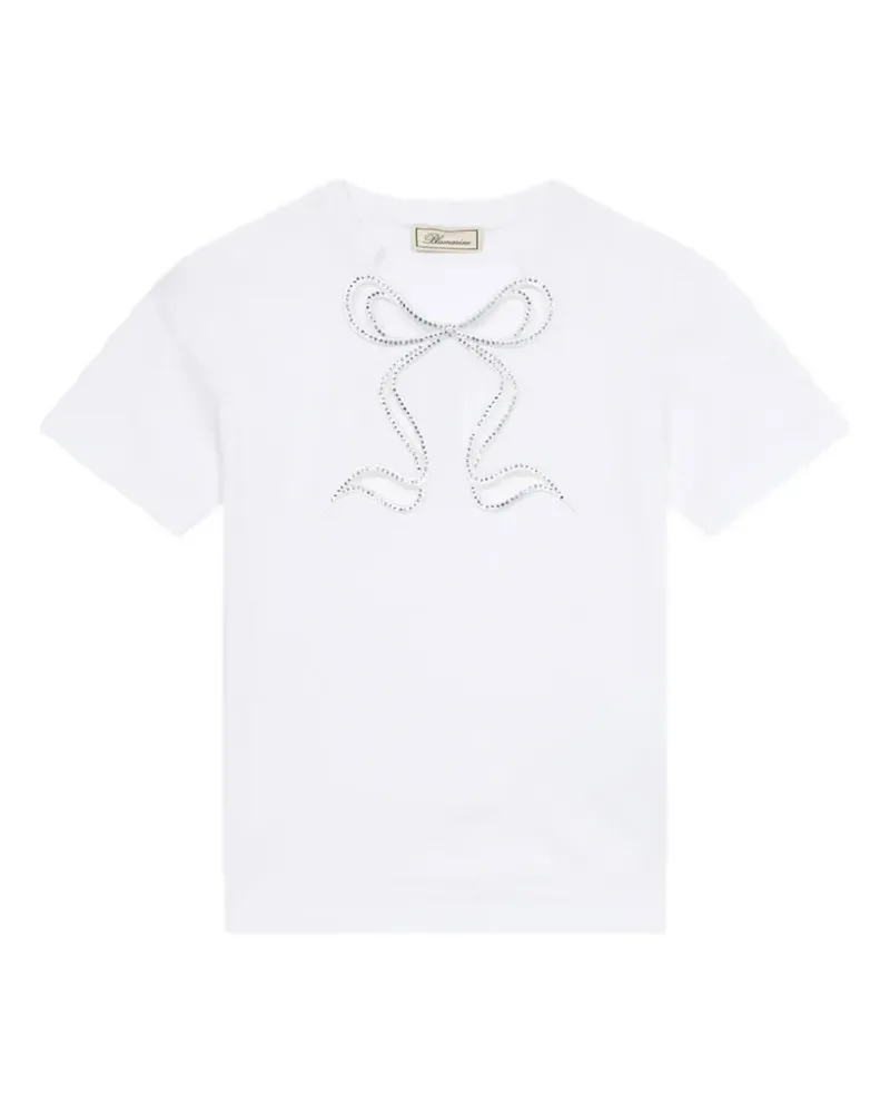 Blumarine T-Shirt mit Strass - Weiß Weiß