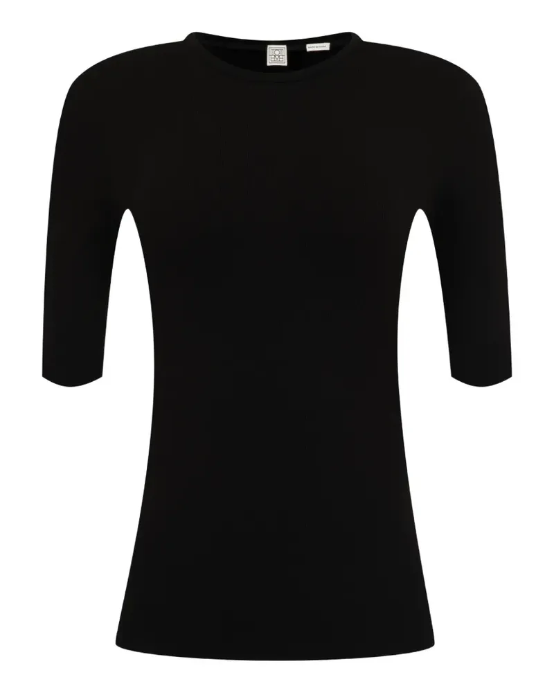 Totême Compact Jersey-Top - Schwarz Schwarz