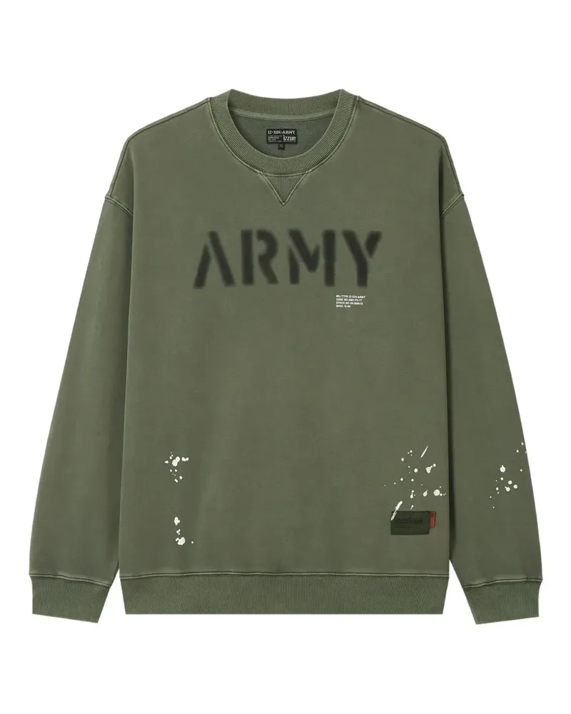 Izzue Sweatshirt mit Farbklecks-Print - Grün Grün