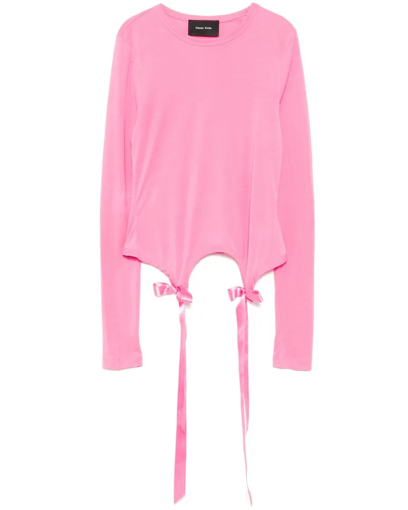 Simone Rocha Langarmshirt mit rundem Ausschnitt - Rosa Rosa