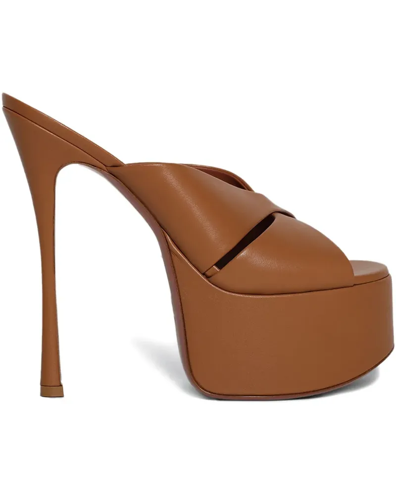 Amina Muaddi Salma Plateau-Sandalen 155mm - Braun Braun