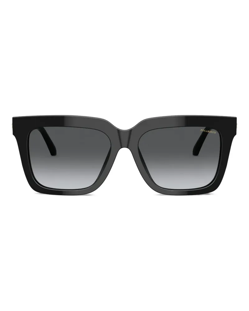 Versace Eckige Sonnenbrille mit Medusa-Kopf - Schwarz Schwarz