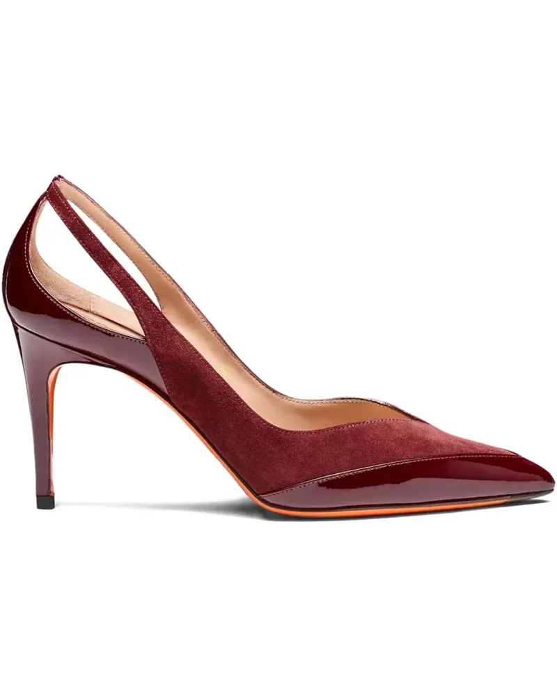 Santoni Pumps mit Cut-Out 85mm - Rot Rot
