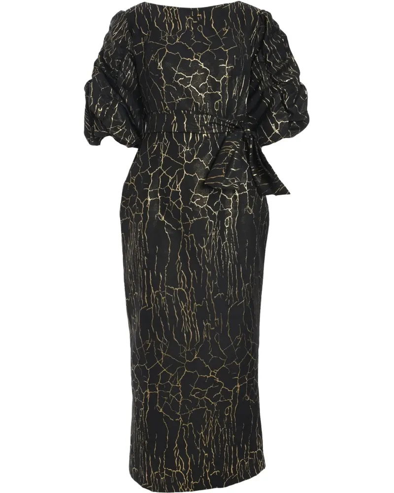 Baruni Sedum Midikleid - Schwarz Schwarz