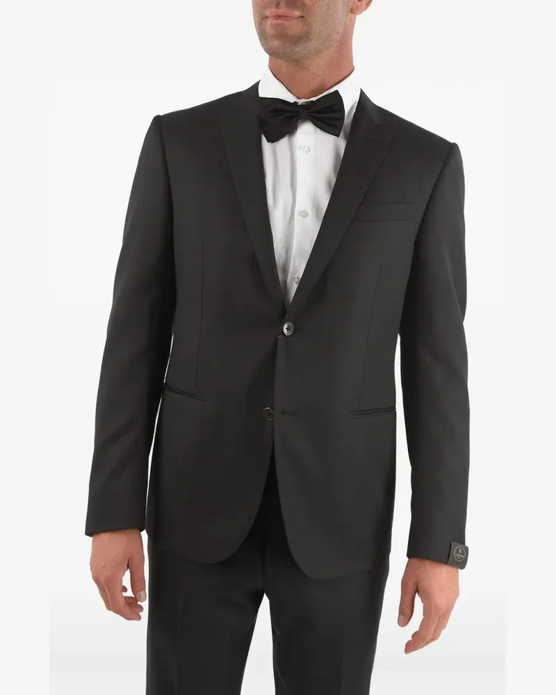 Corneliani peak-lapel three-piece suit - Schwarz Schwarz