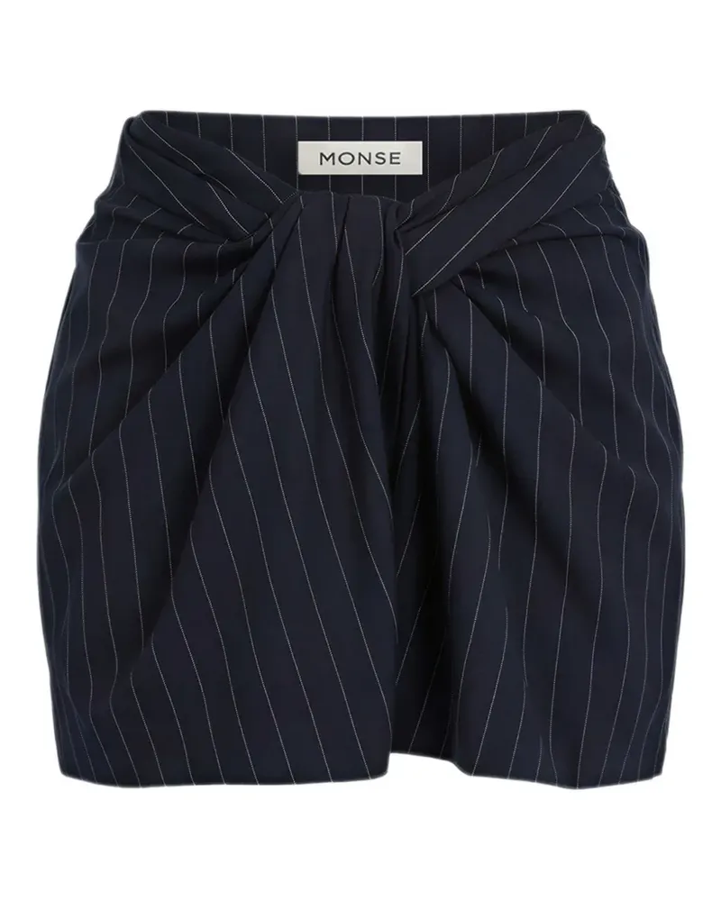 Monse pinstripe-pattern twisted shorts - Blau Blau