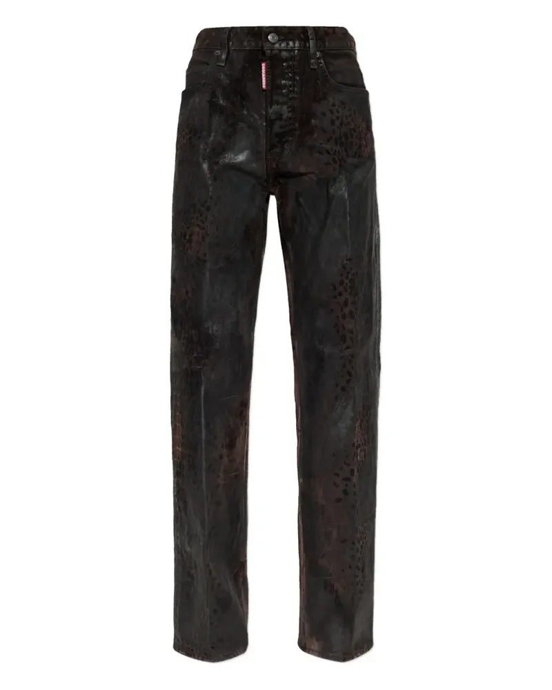 Dsquared2 animal-print cotton trousers - Schwarz Schwarz