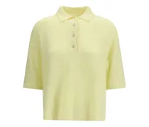 Kurzärmelige Strickweste mit Knöpfen - Gelb