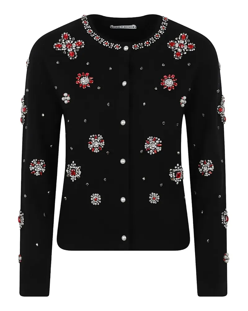 Alice + Olivia crystal-embellished cardigan - Schwarz Schwarz