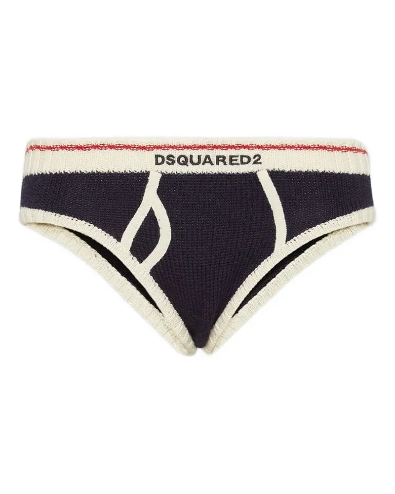 Dsquared2 Slip mit Bortendetail - Blau Blau