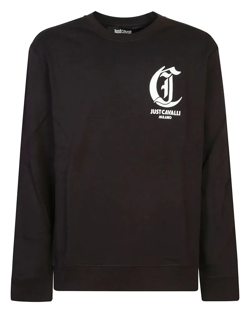 Just Cavalli Sweatshirt mit Stickerei - Schwarz Schwarz