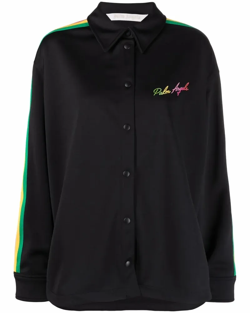 Palm Angels Miami Hemd mit Kontraststreifen - Schwarz Schwarz