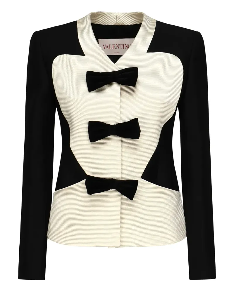 Valentino Garavani Crepe Couture Blazer mit Schleifendetail - Schwarz Schwarz