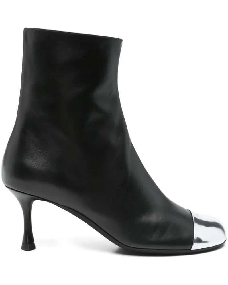 N° 21 Stiefel aus Leder 60mm - Schwarz Schwarz