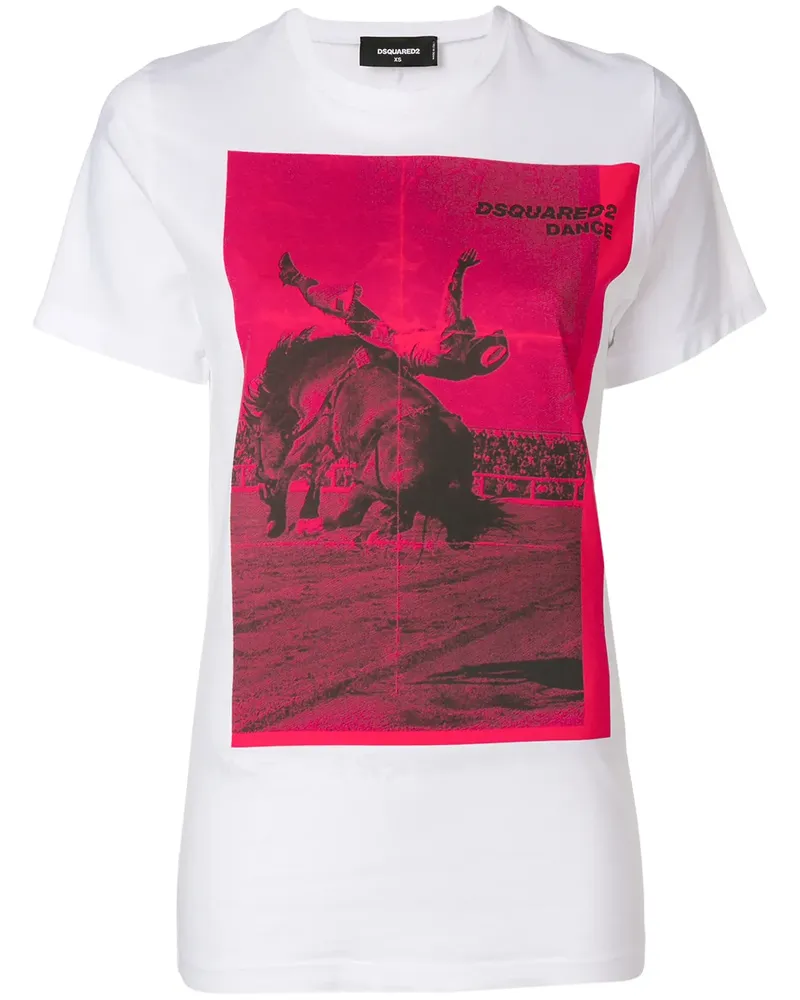 Dsquared2 Dance print T-shirt - Weiß Weiß