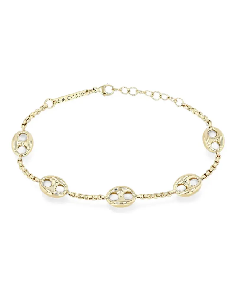 ZOË CHICCO small Box Chain mariner-link bracelet - Gold Gold
