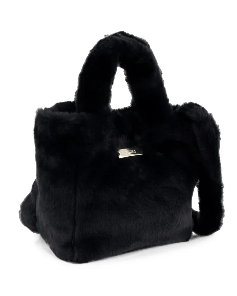 Herno faux-fur tote bag - Schwarz Schwarz