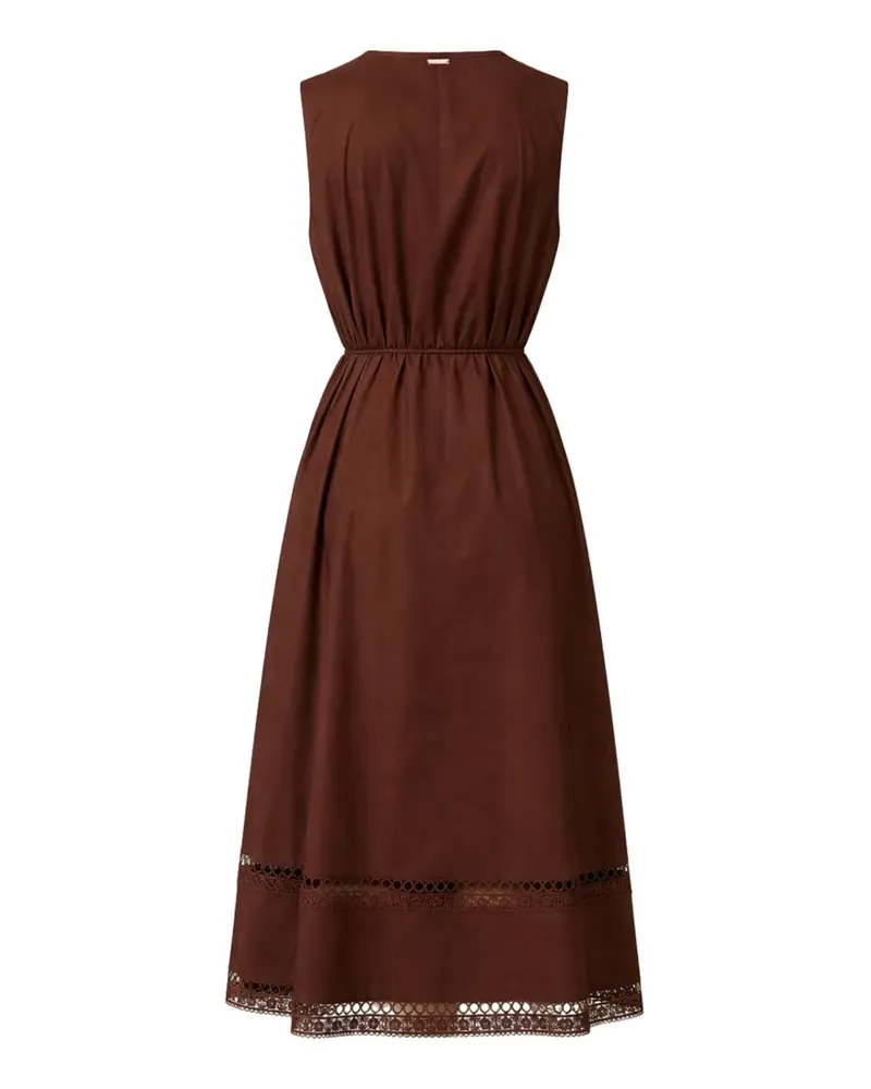 Twin-Set V-neck embroidery-details midi dress - Braun Braun