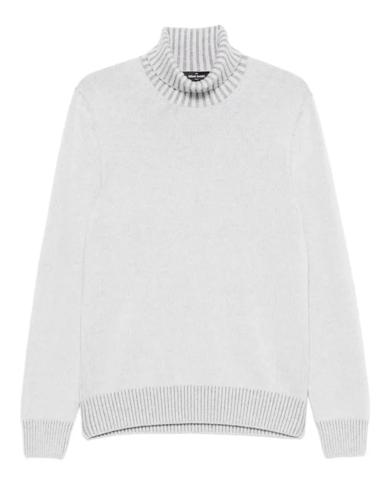 Gran Sasso Gerippter Rollkragenpullover - Grau Grau