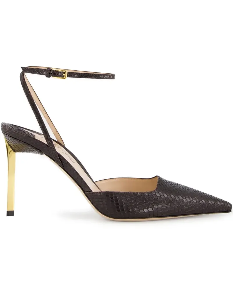 Tom Ford Pumps mit Schlangeneffekt - Braun Braun
