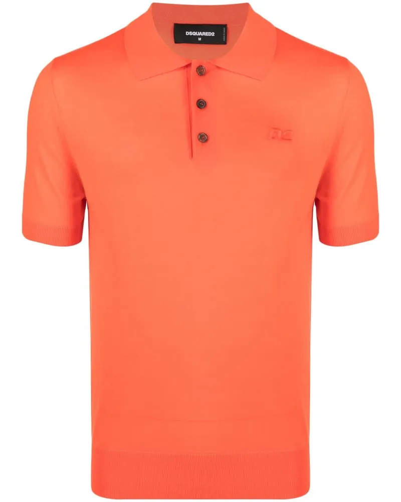 Dsquared2 Poloshirt mit Logo-Stickerei - Orange Orange