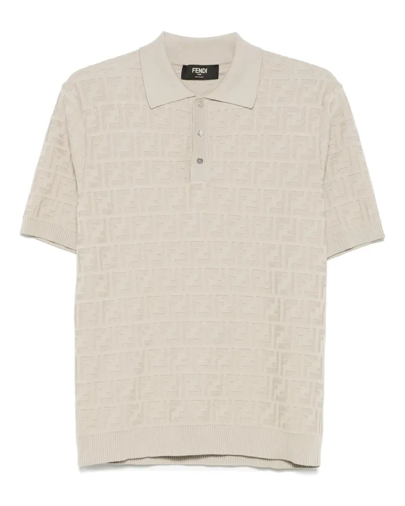 Fendi Klassisches Poloshirt - Nude Nude