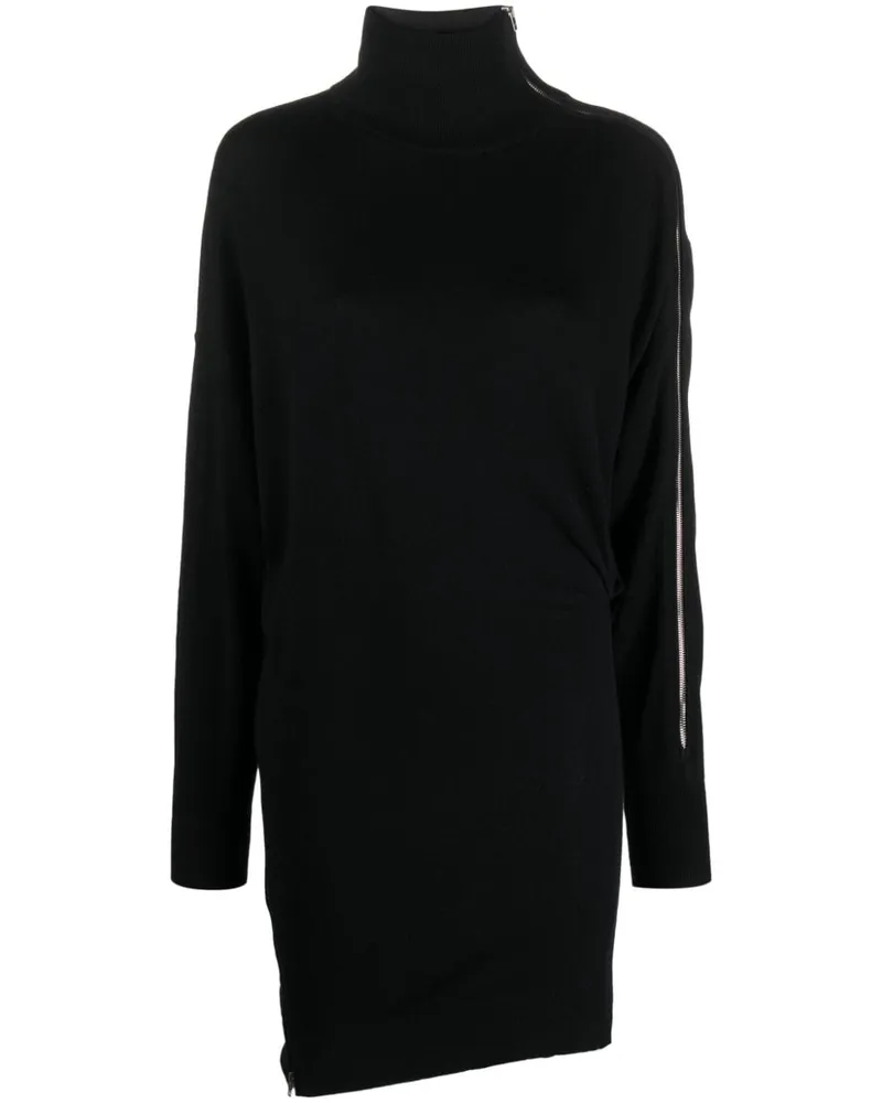 Isabel Marant Asymmetrisches Gaelys Kleid - Schwarz Schwarz