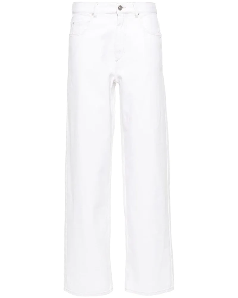Isabel Marant Halbhohe Joanny Straight-Leg-Jeans - Weiß Weiß