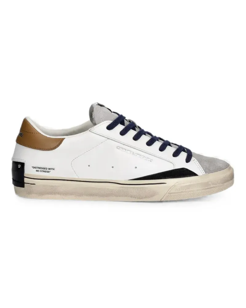 Crime 2.0 distressed panelled sneakers - Weiß Weiß