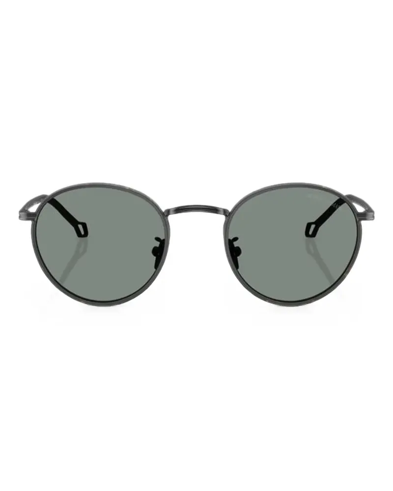 Giorgio Armani Sonnenbrille mit rundem Gestell - Schwarz Schwarz
