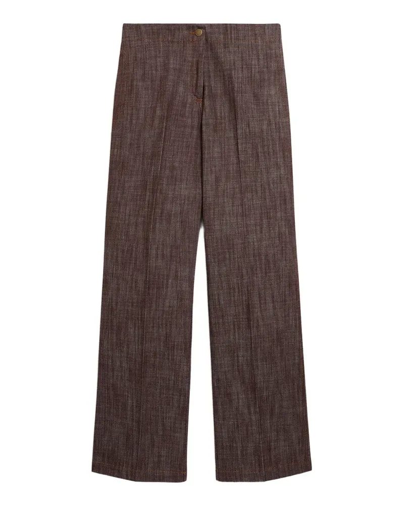 Momoni Chimayo Straight-Leg-Jeans mit Taschen - Braun Braun