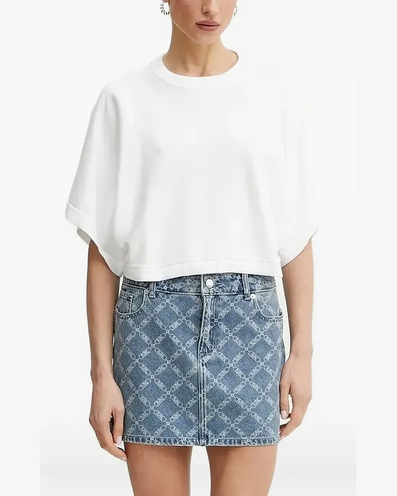 Michael Kors T-Shirt mit Logo-Schild - Weiß Weiß