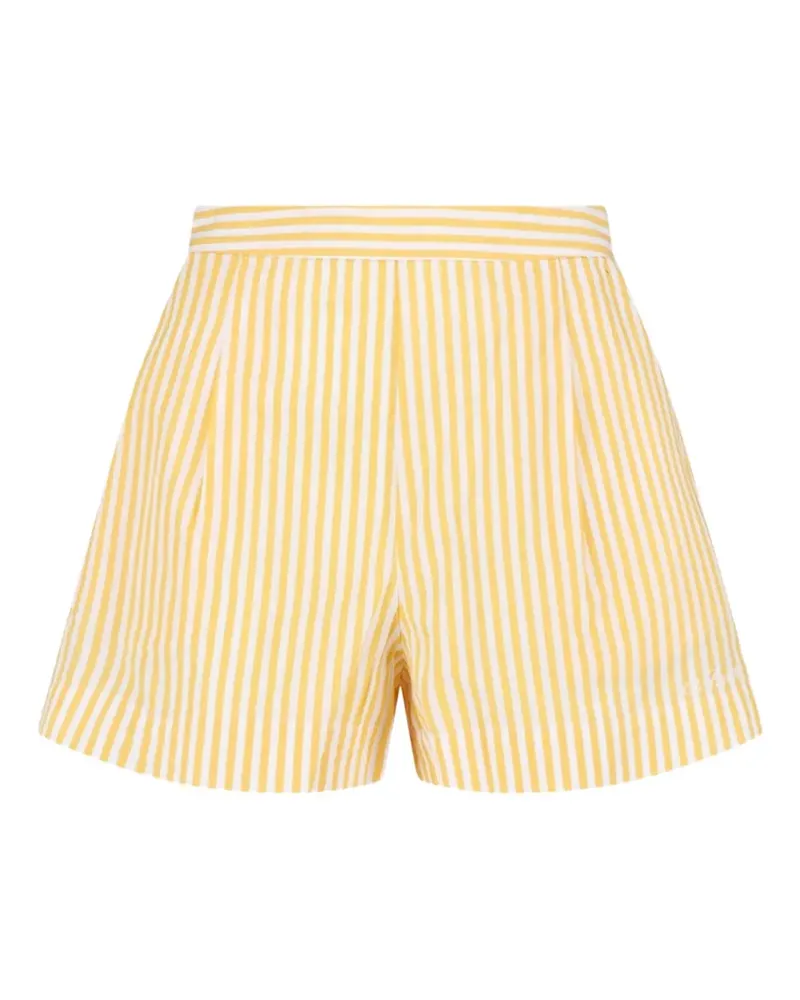 MC2 Saint Barth striped pleated shorts - Gelb Gelb