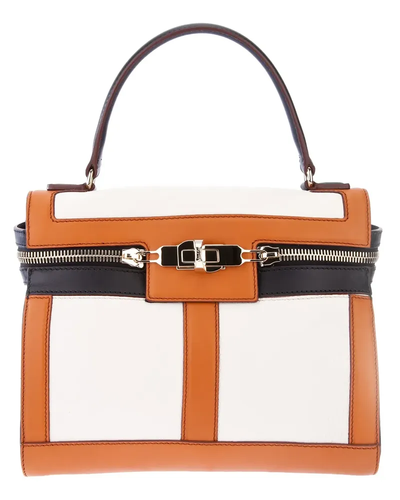 Max Mara tri-colour zip up tote - Nude Nude