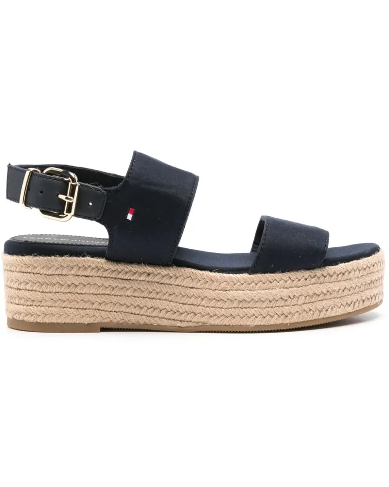 Tommy Hilfiger Canvas-Sandalen mit Plateau 55mm - Blau Blau