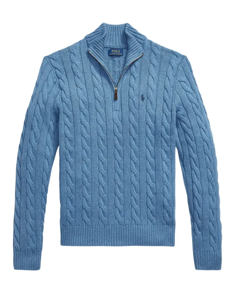 Ralph Lauren cable-knit quarter-zip sweater - Blau Blau